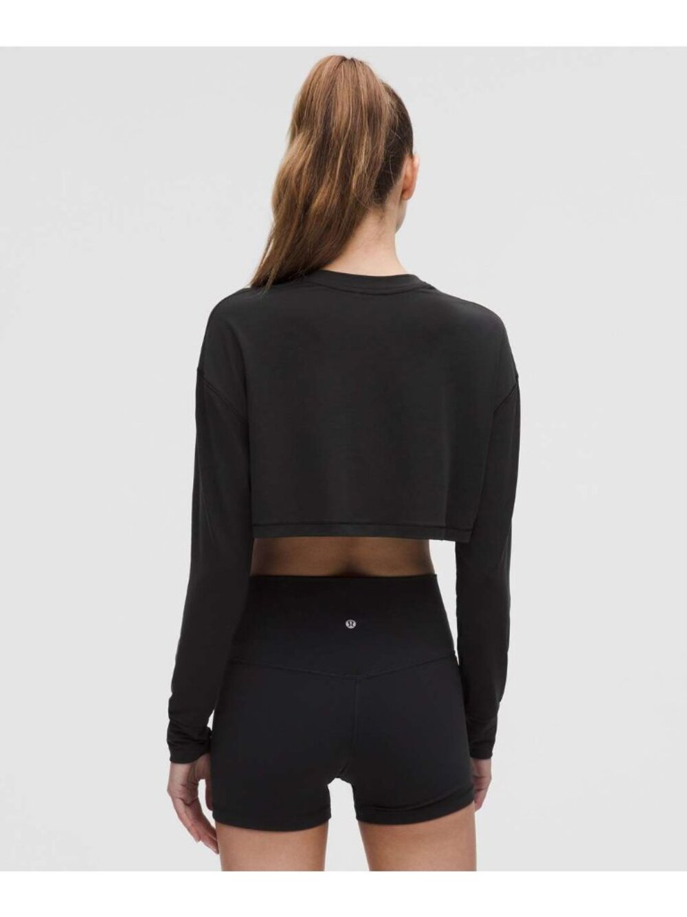Lululemon Jersey Training Super-Cropped Loose-Fit Long-Sleeve Athleisure Top XL - Picture 4 of 6